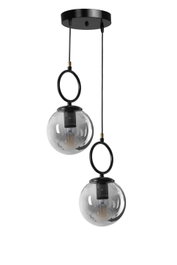 Opviq Lámpara de araña industrial escandinava Negro